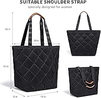 Vista 6 de Insulated Cooler Bag Reusable Grocery Tote Bags Transport Large Lunch Box for Women