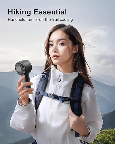 Miniatura 9 de SOTHING Ventilador de mano, con compresa de enfriamiento, 1 a 100 velocidades continuas, duración de la batería de 18 horas, pantalla digital, 30 dB