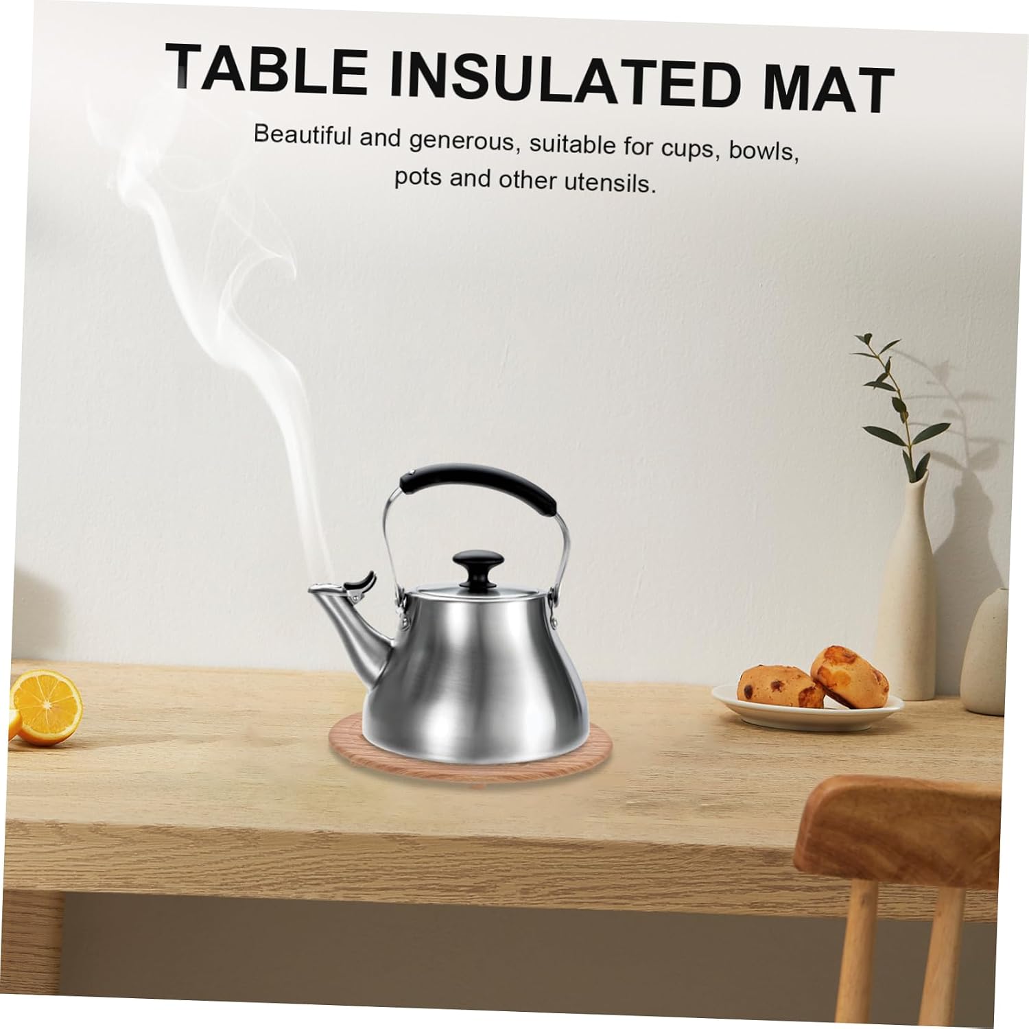 OUNONA Insulated Tea Kettle Pad Placemat Non- Bottom Multi-Functional Kettle Mat for Home Kitchen and Restaurants for Hot Pots and Teapots