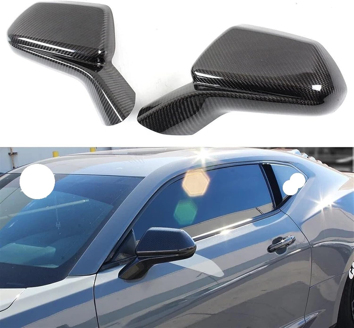 2 個実用的なバックミラー装飾保護ケース車外装変更アクセサリー