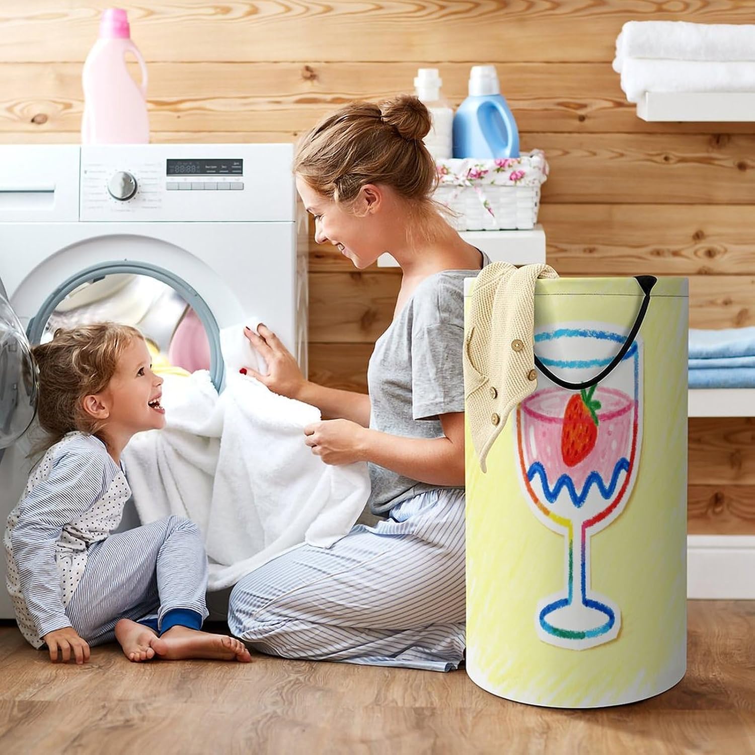 Dirty Clothes Basket Extra Large 110l Open Top Laundry Hamper With Portable Carry Handles, Foldable Waterproof Clothes Basket Spacious Laundry Bag For Bedroom Bathroom Laundry Room Dorm