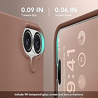 Vista 1007 de GONEZ Funda de silicona para iPhone 15 Pro Max, compatible con Magsafe, protector de cámara + protector de pantalla, forro de microfibra suave Negro