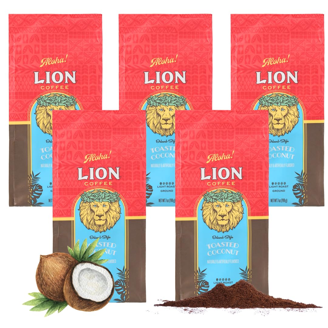 Amazon | ライオンコーヒートースティッドココナッツ7oz(198g)×5