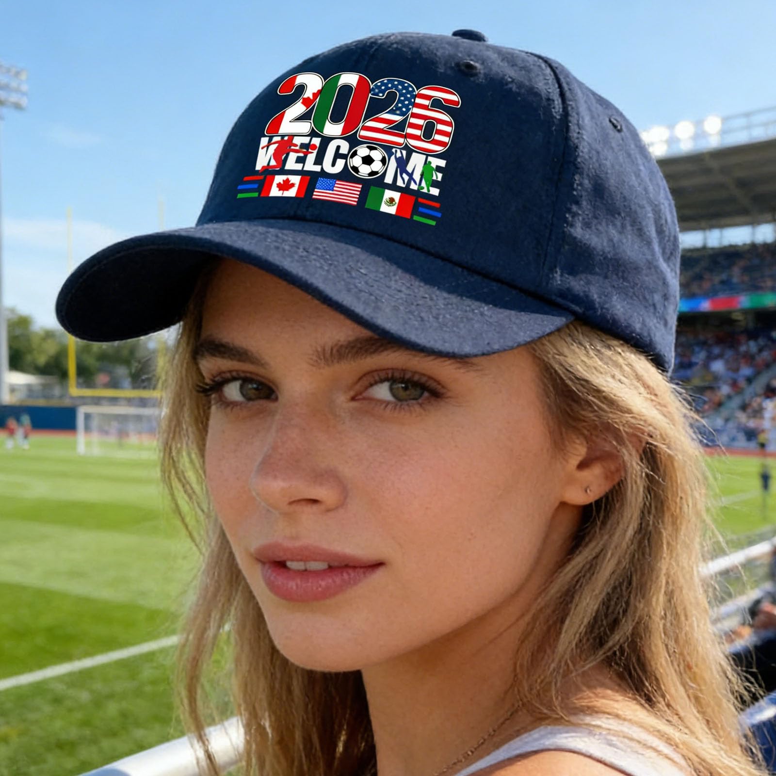 2026 Cup Hat, USA Canada Mexico World Cup Soccer Cap, Host Country Soccer Football Cap, Cotton Baseball Hat for Men Women — view 3