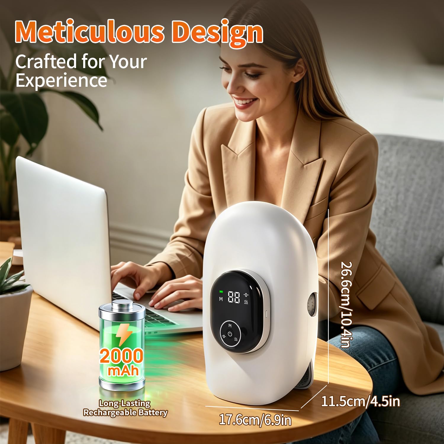 Masajeador de manos con calor y compresión, estiramiento de dedos integrado, para artritis y túnel carpiano. Masaje de presión de aire de 5 niveles, masajeador eléctrico inteligente con calefacción de