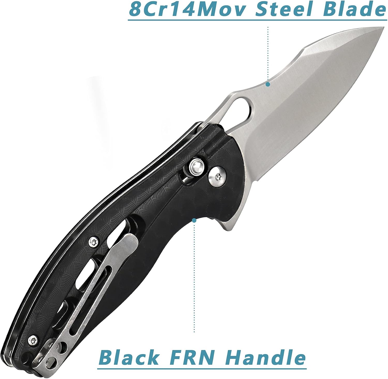 ALBATROSS 7.25" EDC Axis Lock Ball Bearing Assisted Opening Folding Pocket Knife with Satin Blade FRN Handle FK036SC-BK