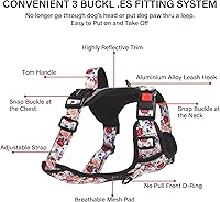 Vista 127 de Petmolico - Juego de arnés para perro sin tirones, 2 correas de sujeción con asa de fácil control, chaleco reflectante para razas pequeñas, arnés
