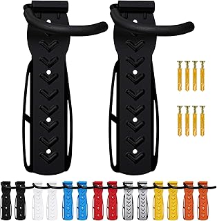2 x WELLGRO Wand Fahrradhalter - Stahl Fahrrad Wandhalterung - Fahrrad haken - Fahrradständer - Ständer - Farbe wählbar, Farbe:Schwarz