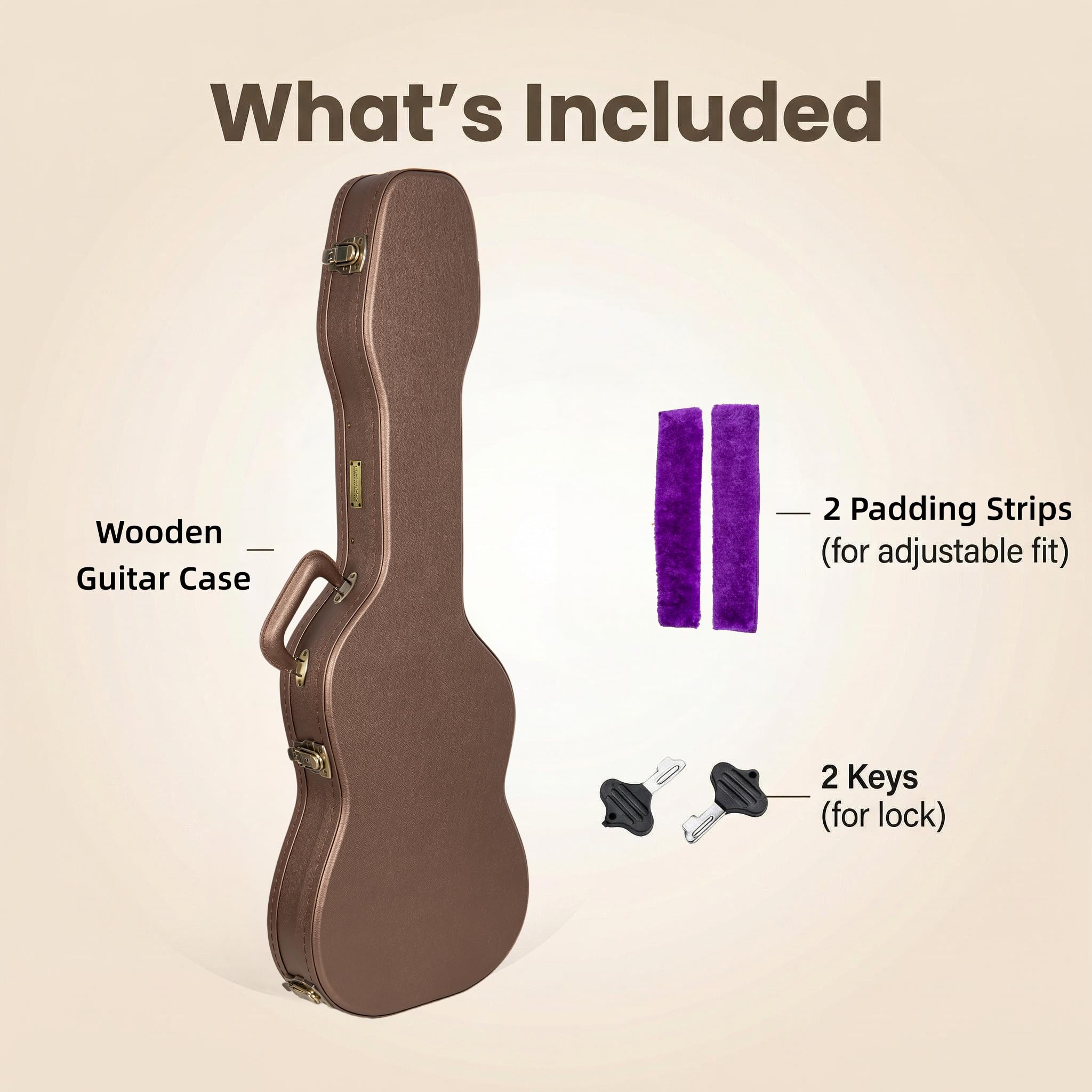 Crossrock Funda de Madera contorneada para Guitarra eléctrica, Interior de Terciopelo, Cerradura - Serie Designer