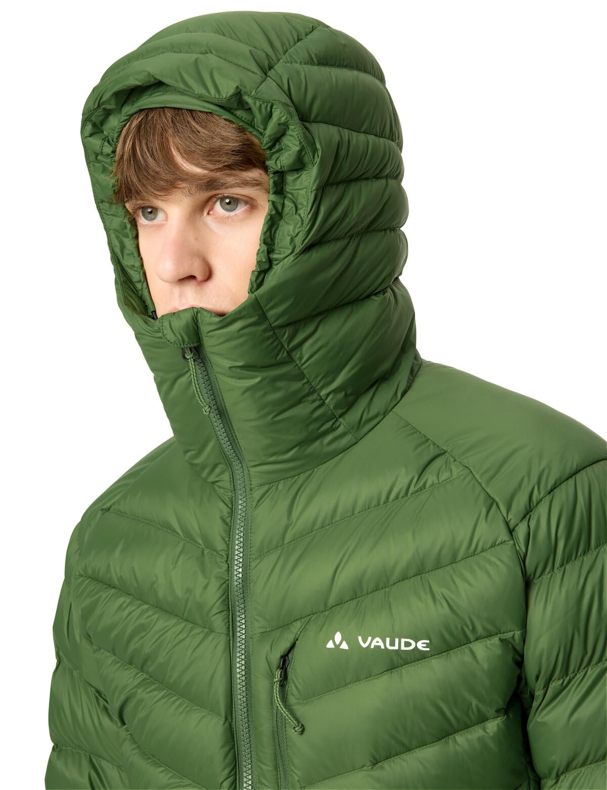 VAUDE Giacca da uomo Monviso Down con cappuccio da uomo, con piumino 90/10 impermeabile con 800 cuin fill power