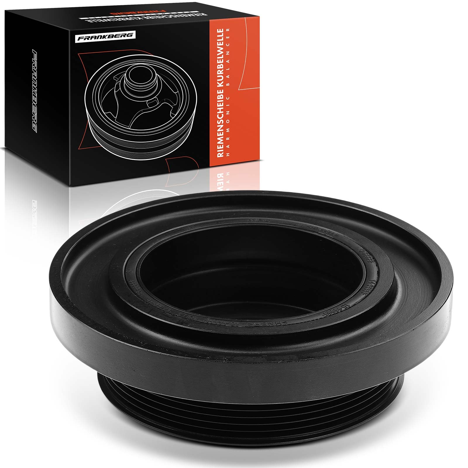 Frankberg Set di pulegge albero motore con smorzatore di vibrazioni | Compatibile con: Serie 5 F10, 4 Cabriolet F33 F83, Serie 6 Coupé F13, X6 E71 E72, X5 F15 F85, 4 Gran Coupé F36