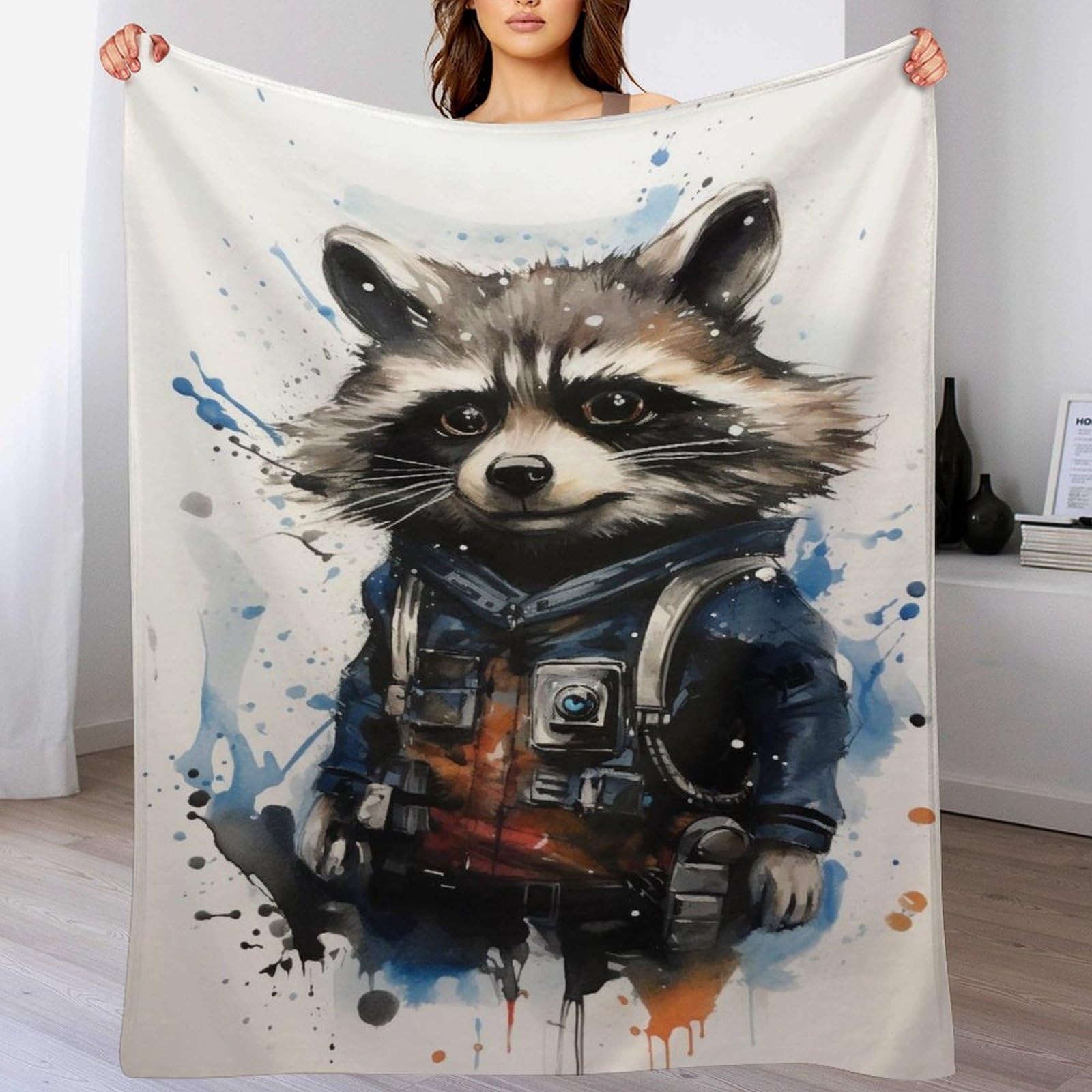 Couverture hypoallergénique raton laveur anti-irritation pour la peau des enfants