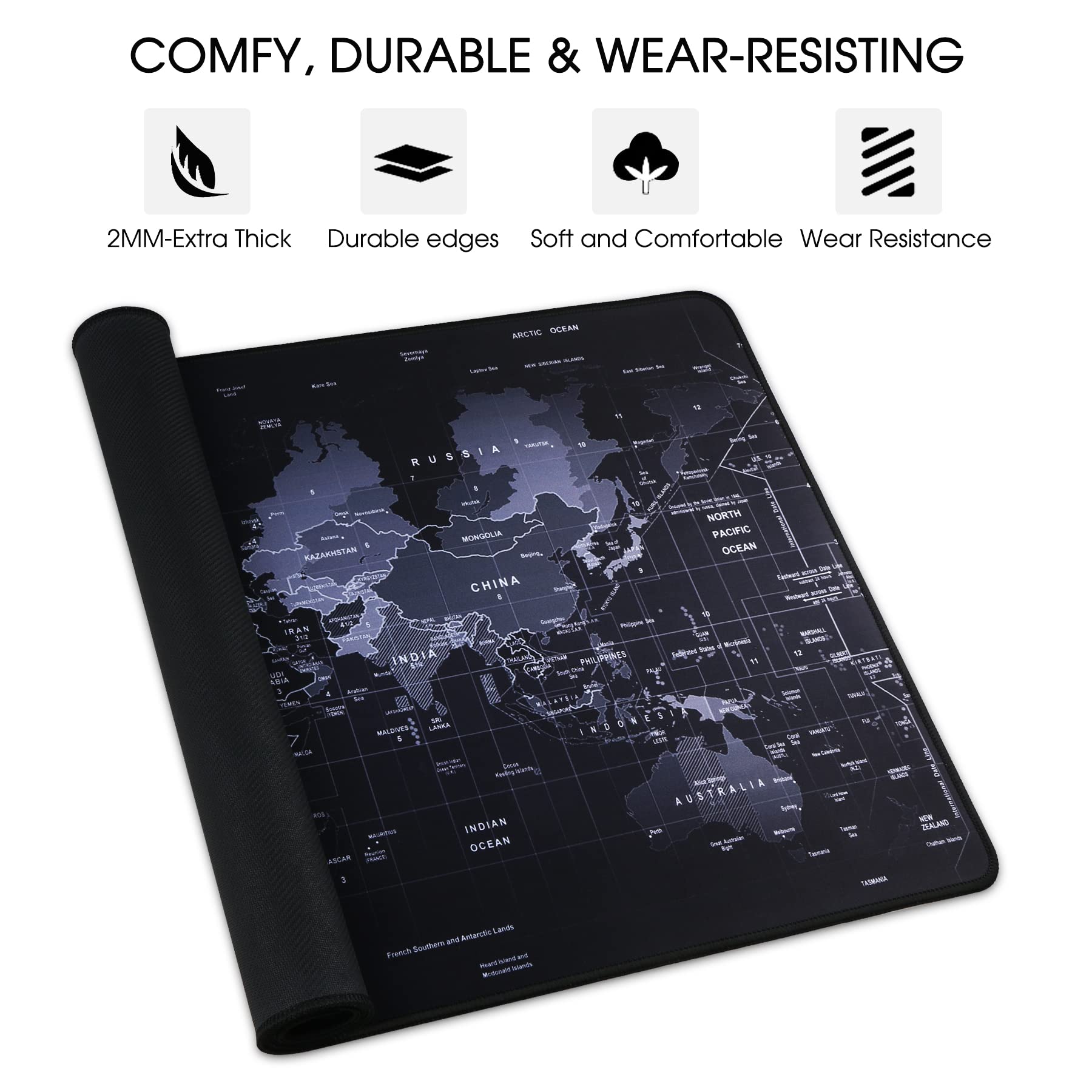 BOLELAW Tapis De Souris De Jeu 320 X 270 Mm Avec Coutures