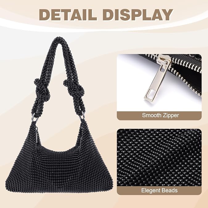 Clutch Purse for Women,Sparkly Rhinestone Evening Bag Wedding & Party Accessories,Handbag Fits Phone,Wallet & Lipstick