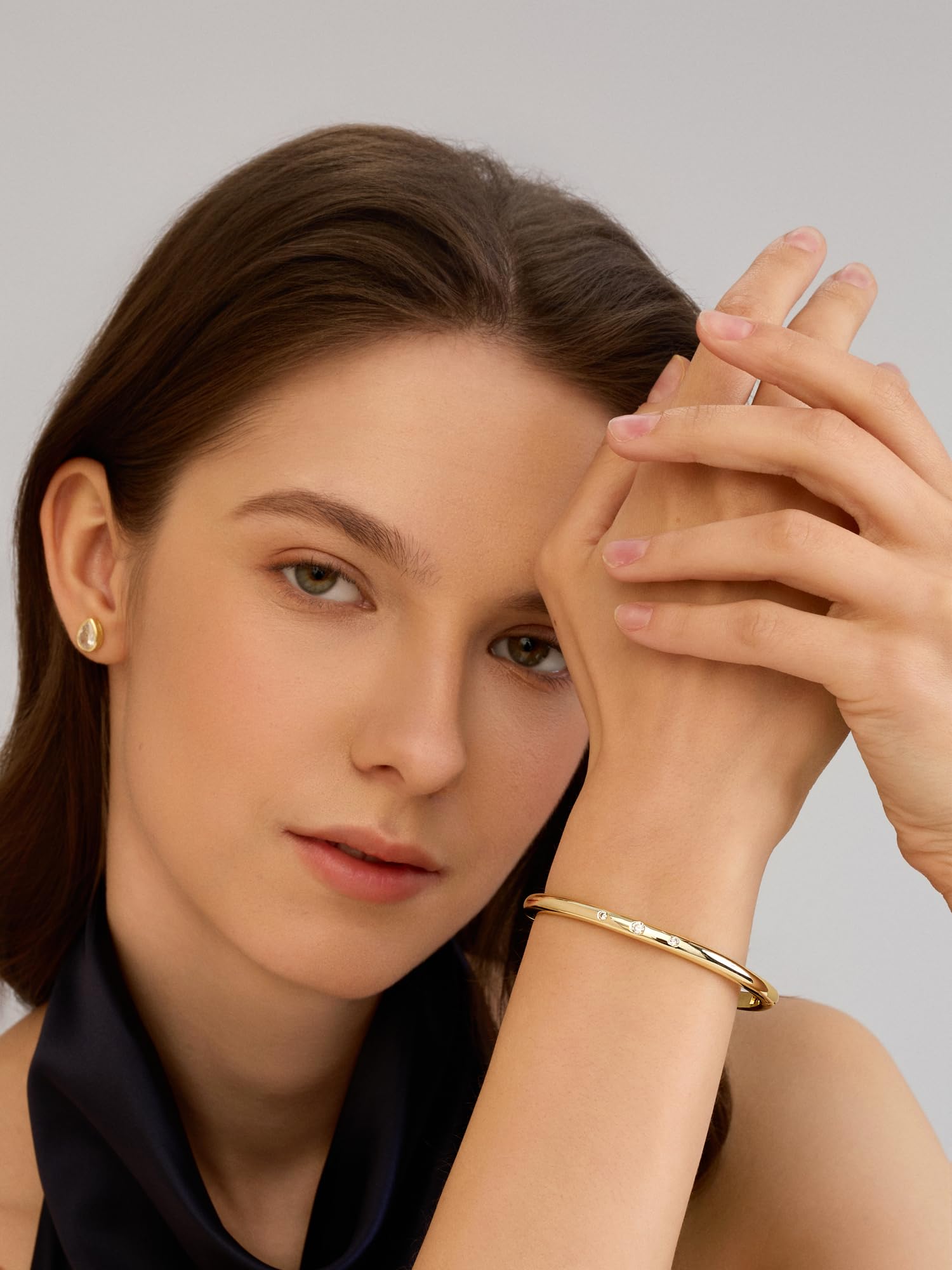 Goldarmreif für Damen, 14 Karat Gold gefüllter Armreif