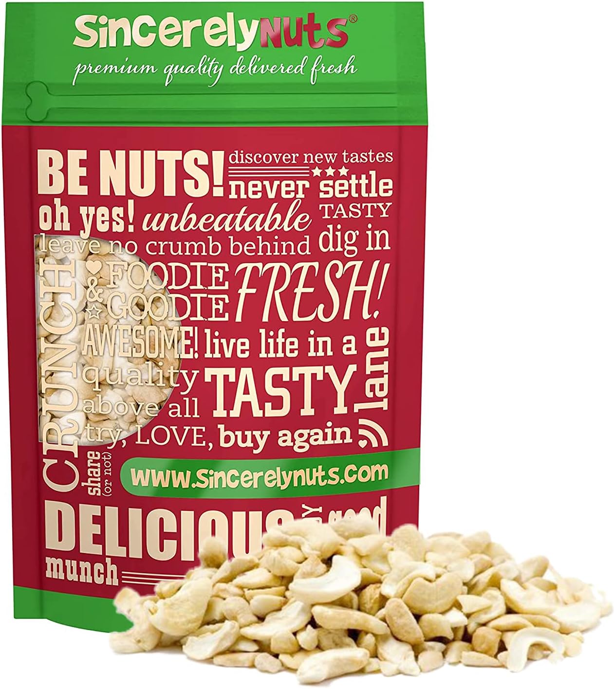 - Sincerely Nuts - Raw Cashews Pieces Unsalted | Healthy Snack, Source of Protein | Keto and Paleo Friendly Gourmet Quality Vegan | Organic Cashew Nuts Bulk, 5 lb. Bag