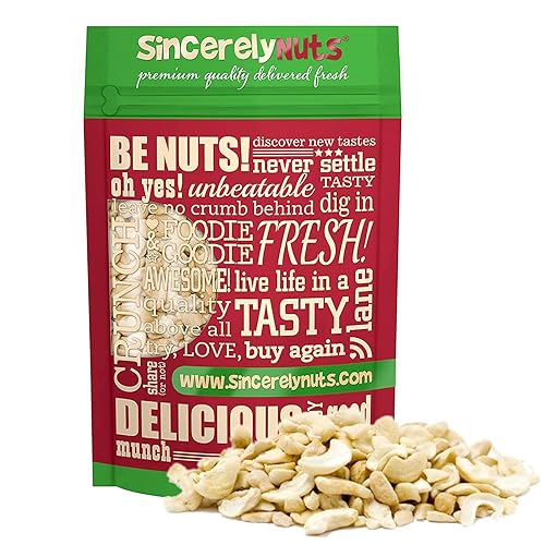 Anacardos crudos en trozos sin sal Sincerely Nuts sensacionalmente deliciosos totalmente frescos con nutrientes saludables kosher