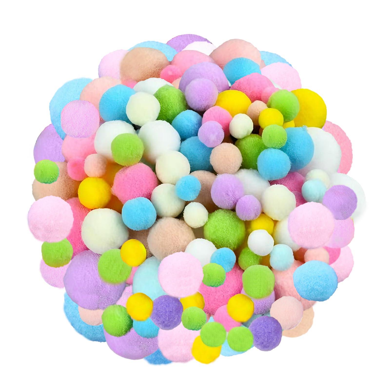 260 Stück Mini Pompons zum Basteln, 0.5-3cm Kleine Filzkugeln Bunt Klein, Pompom Bälle zum Basteln, Kleine Pompons zum Bastelns, Bunte Pompons für Ostern Weihnachten DIY Kreative Handwerk, Quasten (B)