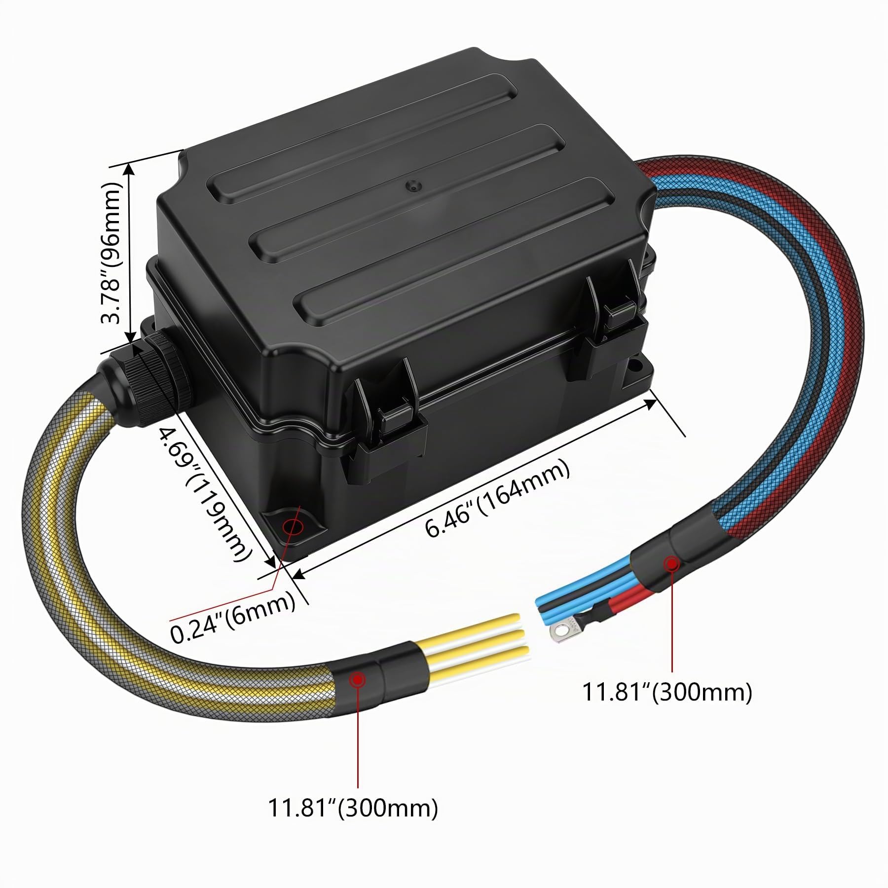 12V 12-fach vorverdrahteter, wasserdichter Sicherungs- und Relaiskasten, 8 Relais und 12 ATC/ATO-Flachsicherungen, 4-poliger 40A-Relaisblock und -Kit, für PKW, LKW, Boot und Jeep