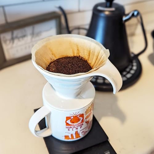 Miniatura 6 de SIMPLE COFFEE V60 - Cafetera con gotero para verter sobre cono, tamaño 02, de cerámica de alta calidad para el hogar, cafetería, restaurantes