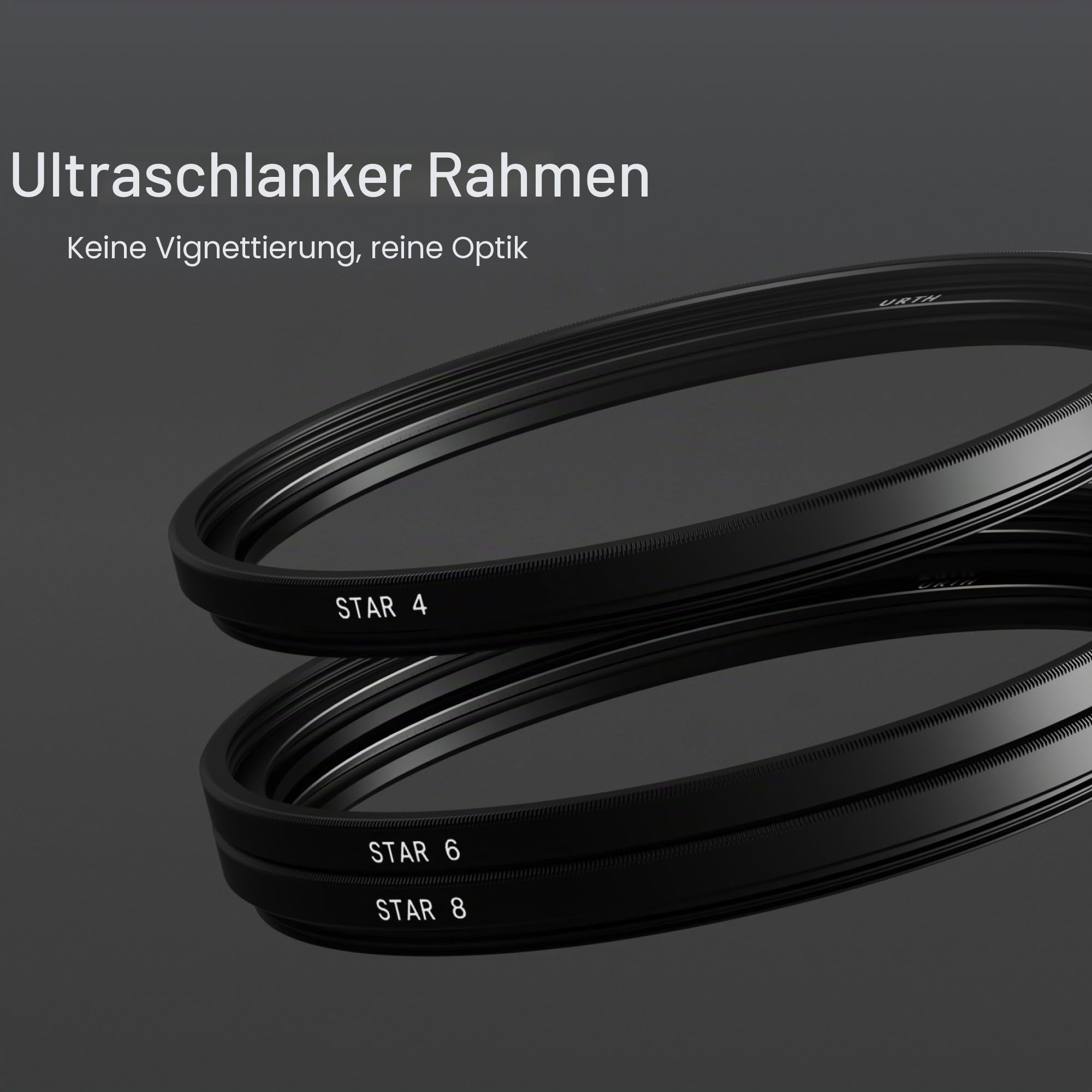 Urth 58 mm 3-in-1 Star Lens Filter Kit 4,6,8-Punkte — Stellar Filterset, Starburst-Effekte, mehrlagig nanobeschichtete Kamerafilter für optimierte filmische Fotografie