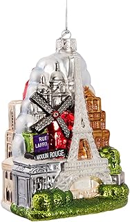 Kurt Adler 5-Inch Glass Paris City Ornament