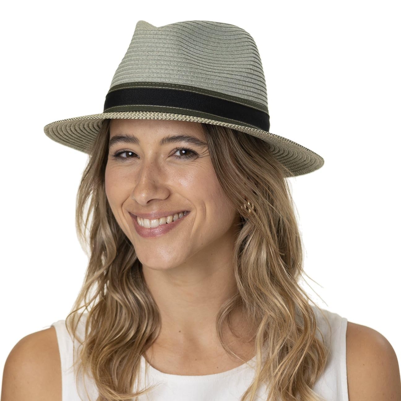 LIPODO Green Traveller Cappello di Paglia Prodotto in Italia Uomo Primavera Estate