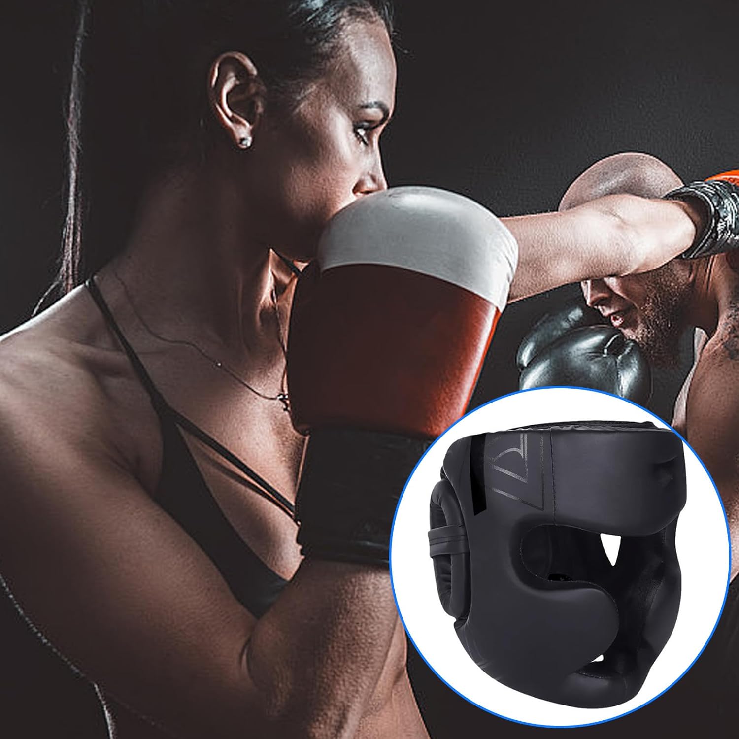 Boxing Headgear Helmets Boxing PU Leather Training Sparring Training Equipment Martial Art Protector Helm