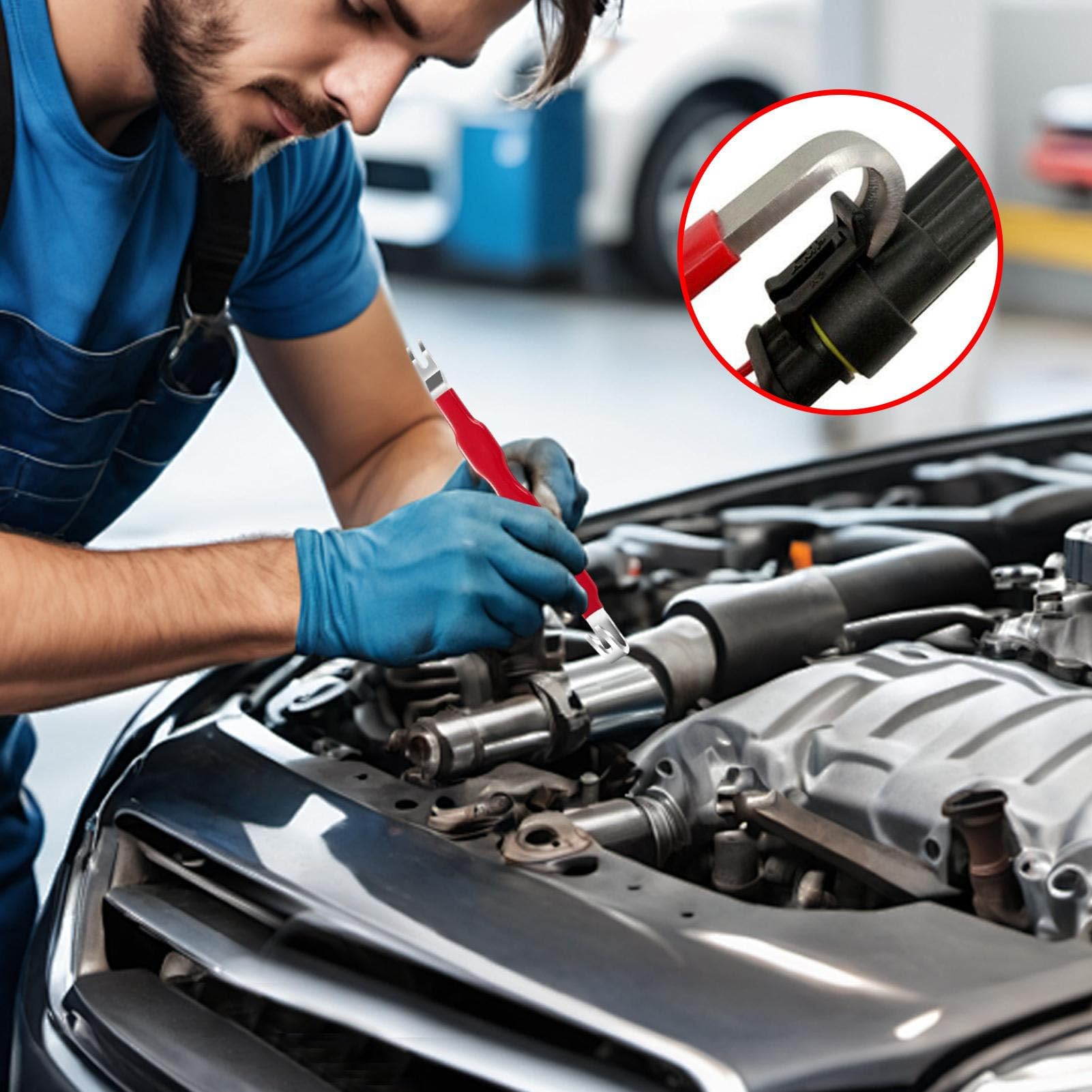 Outil séparateur de connecteurs - Dispositif de déconnexion de câbles, levier à double point à haute résistance, accessoire fiable pour déconnecter les prises | Retrait automobile avec actionnement