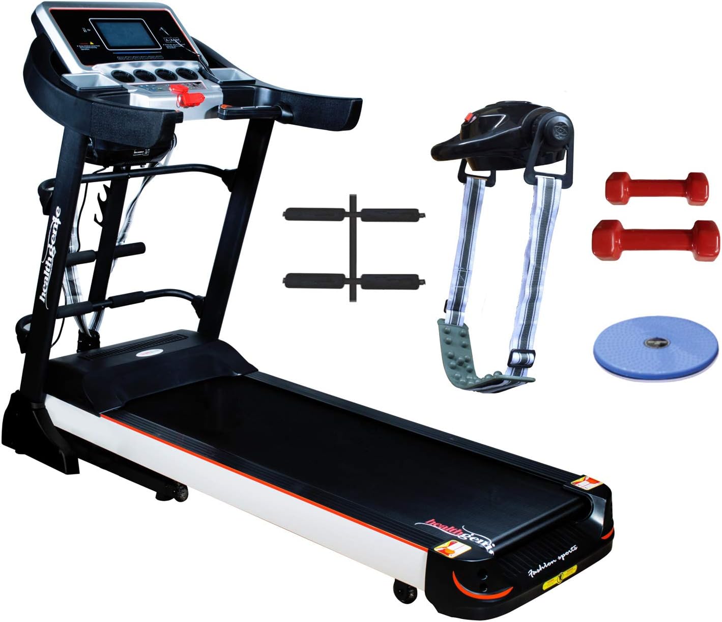 Healthgenie 4612A 2HP 4HP Peak Motorized Treadmill with Auto Incline & Auto-Lubrication (Multicolour)
