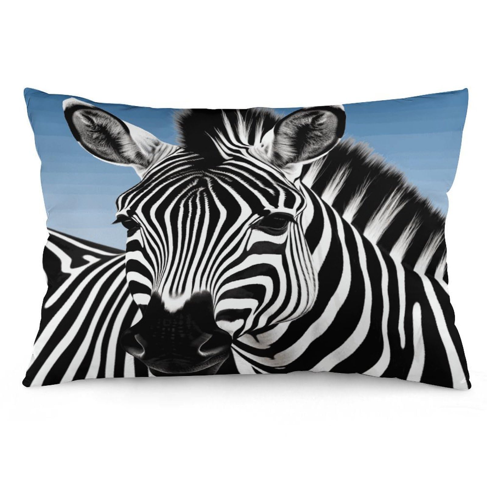 FekiLoot Zebra Pillowcases Super Soft Cozy Lumbar Decorative Throw Pillow Covers Plush Pillow Shams with Zipper Double-Sided Decorative Pillows Shells for All Seasons