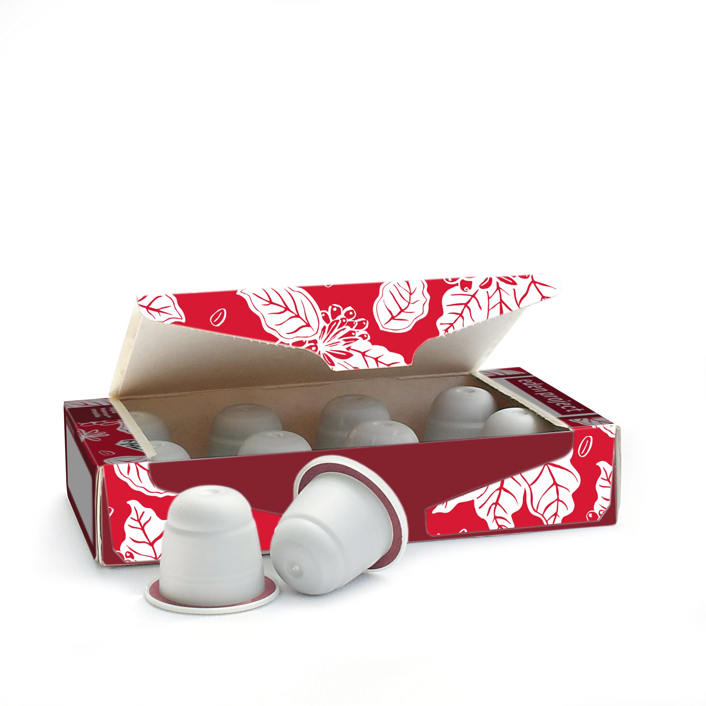 THE EDEN PROJECT Cápsulas de café compatibles con Nespresso de plástico libre RFA de Costa Rica compostable Clima Neutro 60 cápsulas 6 paquetes de 10