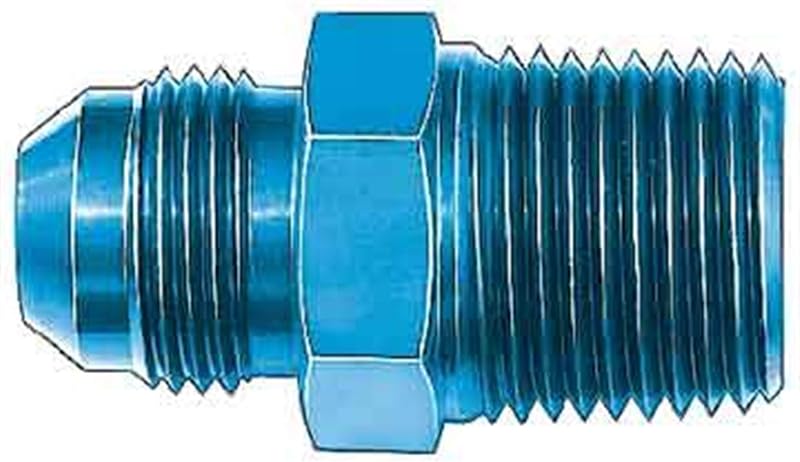Adaptador Reto Aeroquip 8 AN Macho para 3/8″ NPT Macho em Alumínio Azul – 1 unidade