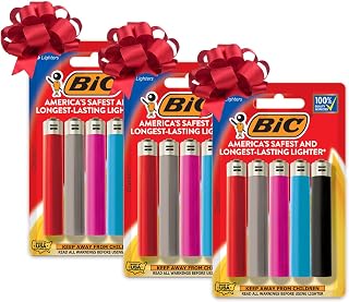 BIC Maxi Pocket Lighters, Reliable Candle Lighters for Holiday Festivities, Assorted Colors, 15-Pack (Colors May Vary)