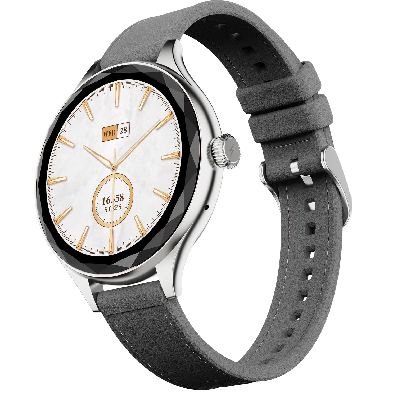 Fire-Boltt Phoenix Aura Women Smart Watch with 1.26” Diamond-Cut HD Display, Rotating Crown, Wireless Charging, Bluetooth Calling, Voice Assistant, 120+ Sports Modes - Slate Grey-picture-27