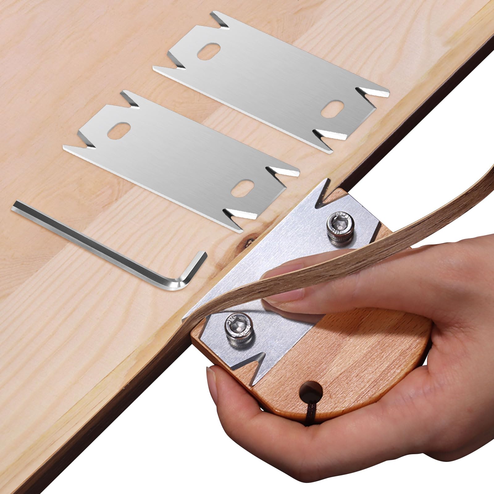 Edge Banding Trimmer & Planer - 2PCS Replacement Blades, Deburring, Chamfering & Trimming
