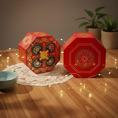 Miniatura 8 de Caja de rompecabezas mágica con giro secreto - Portamonedas y tarjeta de regalo en una caja de madera IQ con cerradura complicada y compartimentos