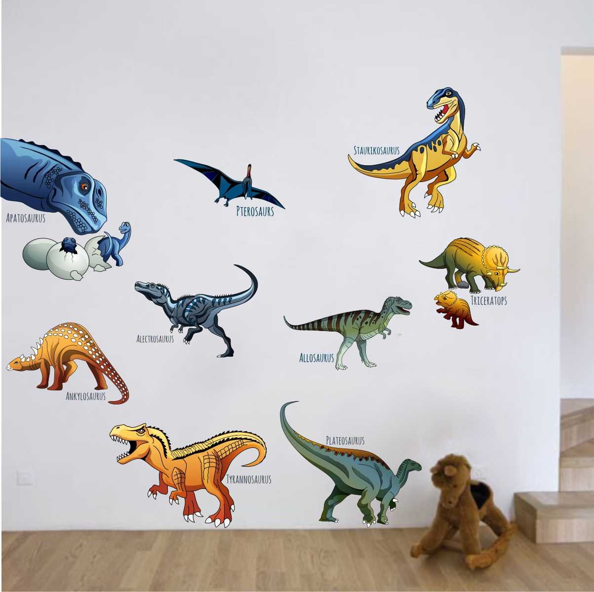 Rawpockets Dinosaurs Family Wall Sticker (PVC Vinyl, 1 cm x 100 cm x 100 cm, Multicolour) (RPC460) (B06XKYB3BZ) Amazon Price History, Amazon Price Tracker