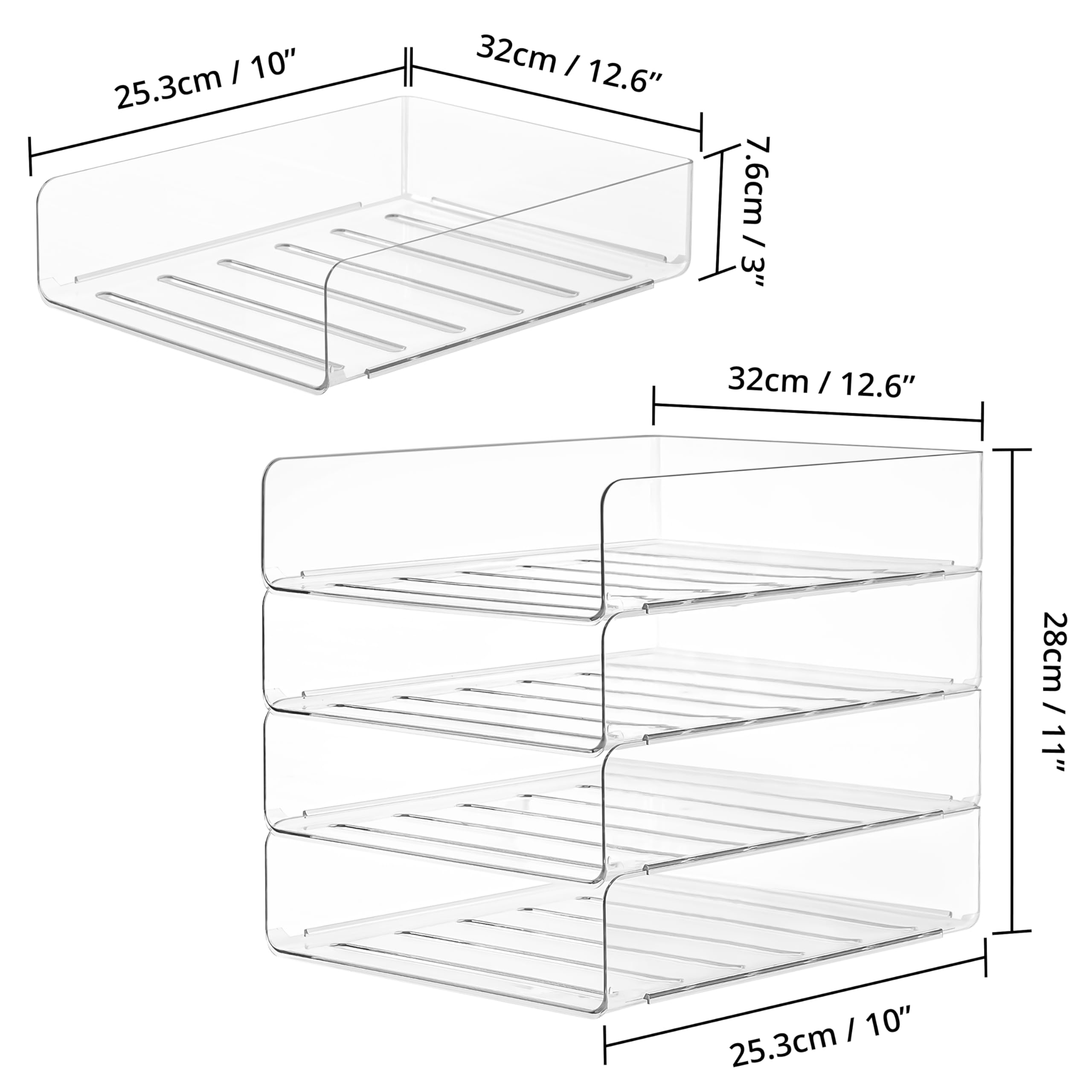 Winter Shore Witte Make-up Organizer en Opslag - Multifunctie Skin Care Organizer voor Schoonheidsdressoir, Badkamer Counter - Voor Bureauspullen, Accessoires - Compartimenten met Verdelers & 2 Lades