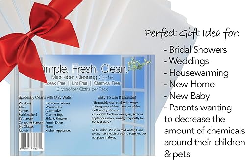 Miniatura 6 de Streakfree - Paños de limpieza de microfibra para el hogar, paños de limpieza de microfibra especialmente diseñados para vidrio, ventanas,