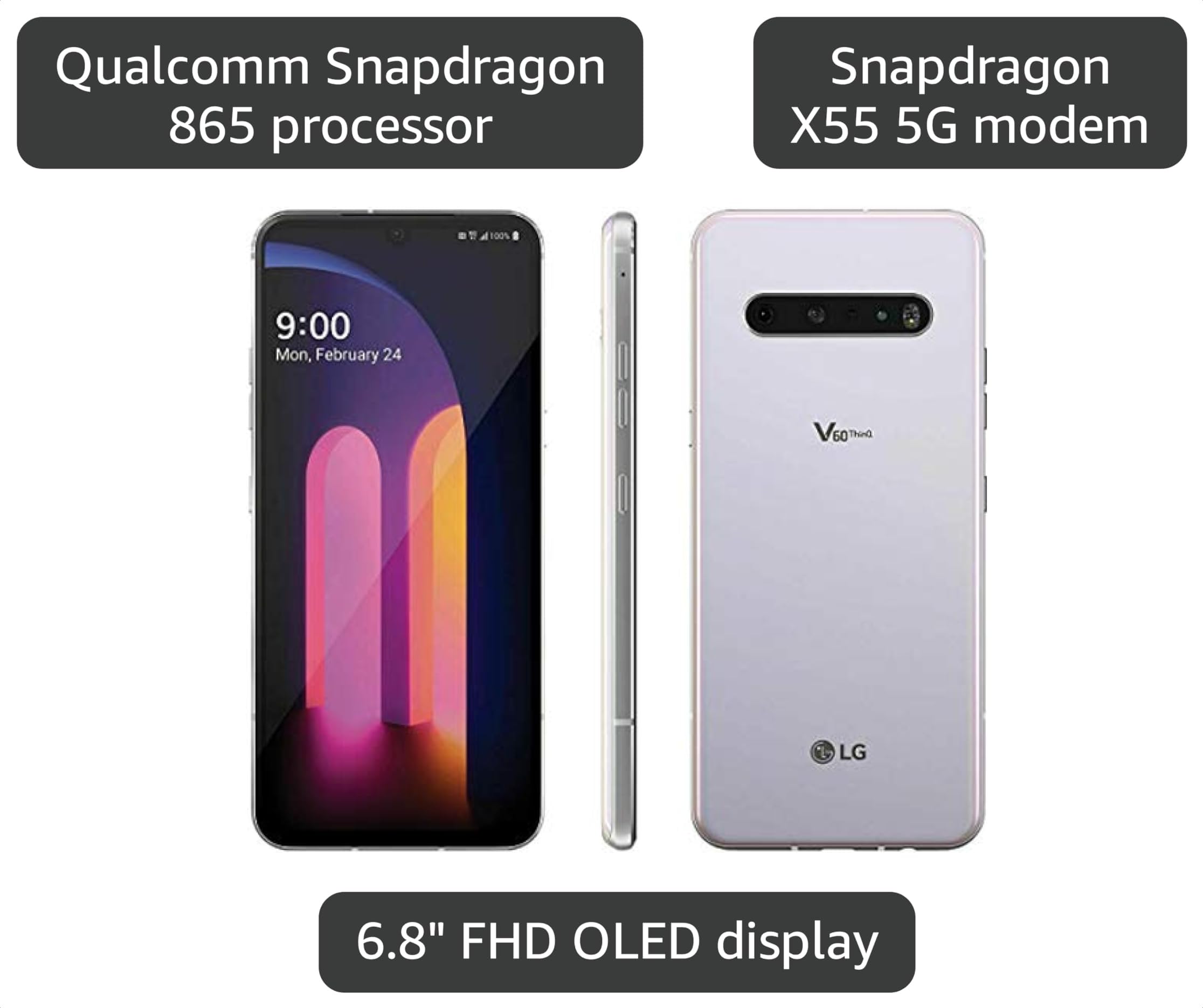Amazon.com: LG V60 ThinQ 5G 128GB Android Smartphone LM-V600TM
