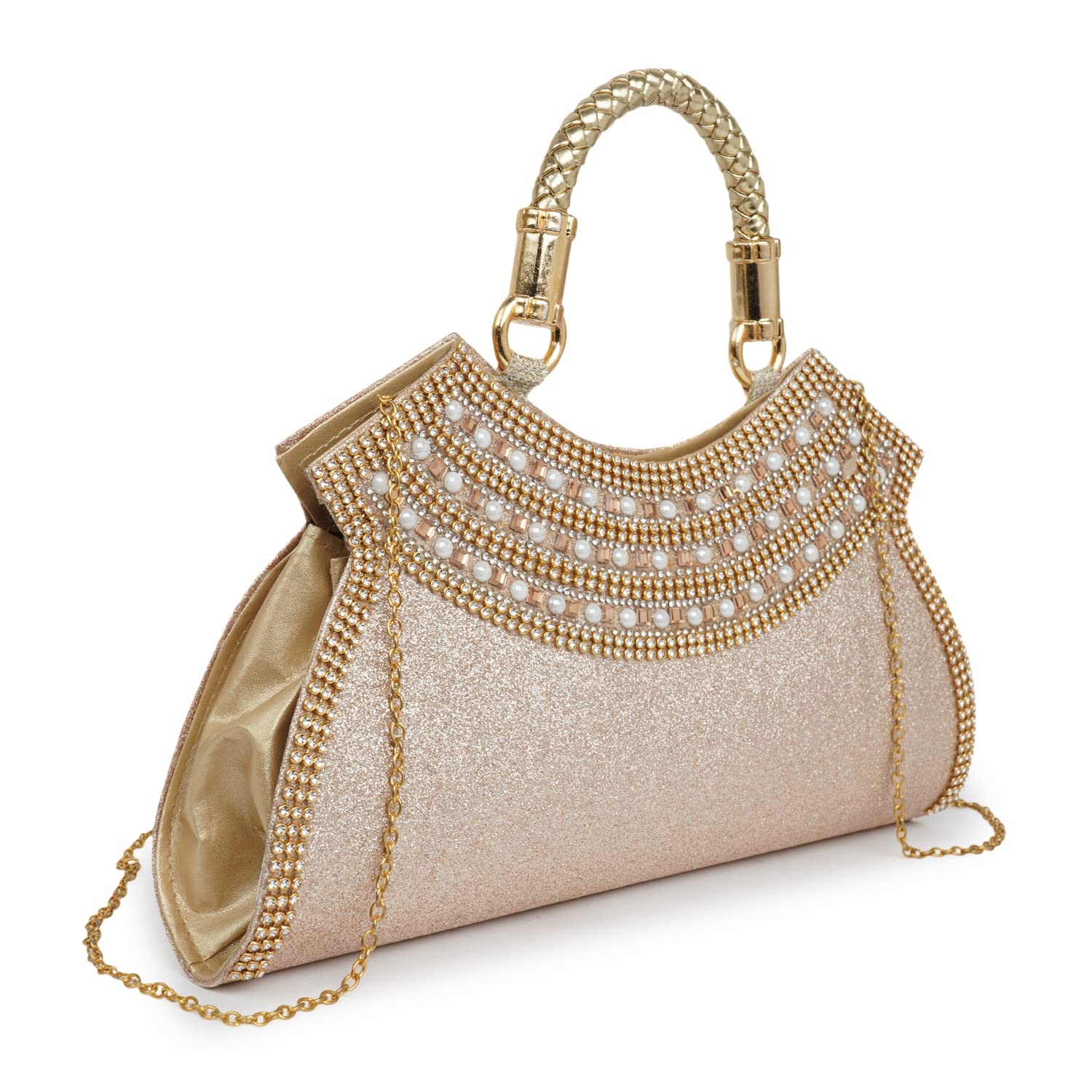 norve PU Classic Fashionable Fancy Design Clutch Gold Chain Strap Crossbody Bag For Women-picture-40