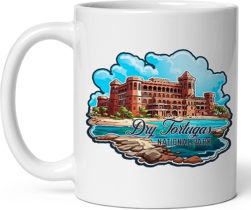 Miniatura 1 de Dry Tortugas National Park Florida - Taza para mujeres y hombres, tazas de cerámica, taza de té y café con asa, bonita taza blanca tamaño de taza