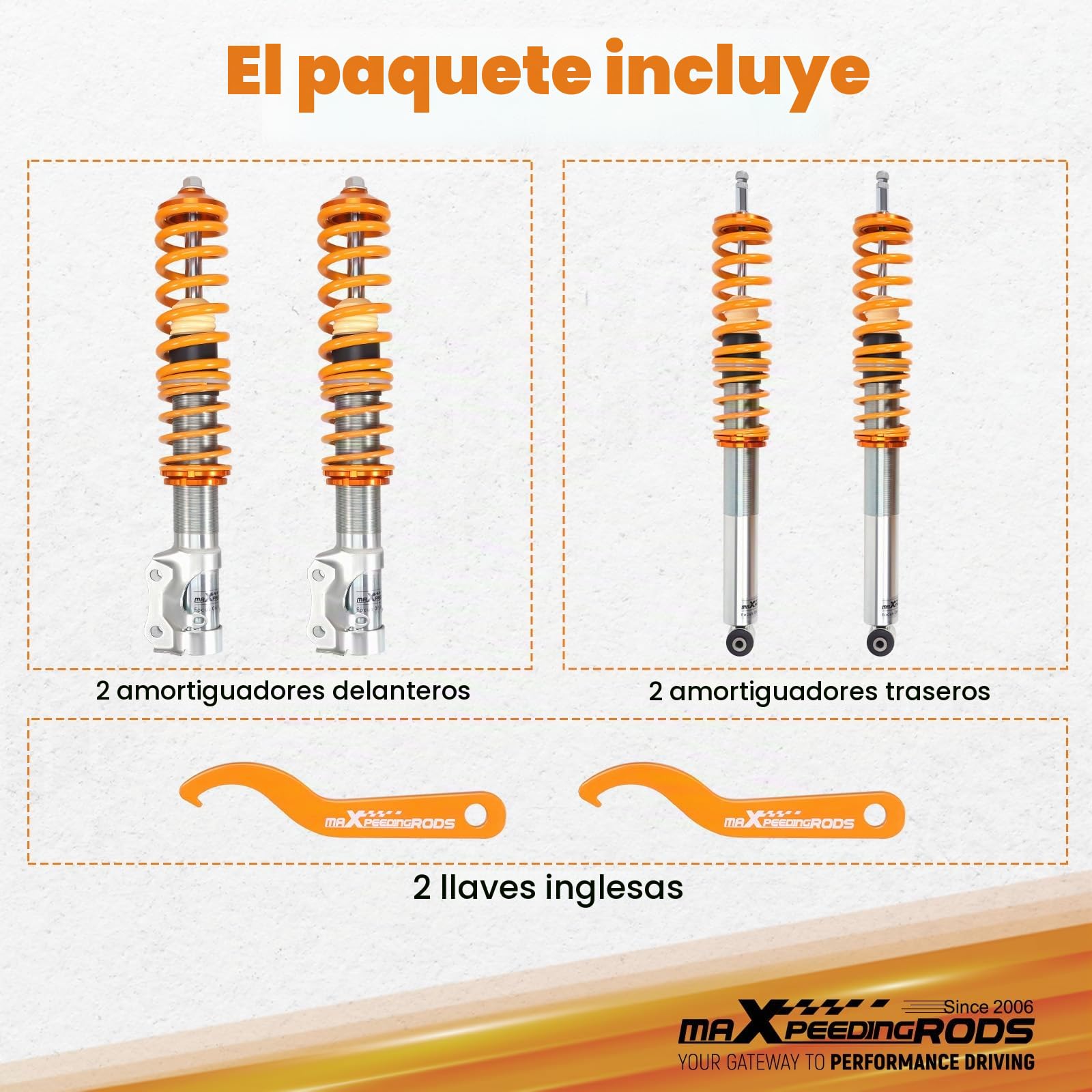 maXpeedingrods Coilovers Kit para Volkswagen VW Golf Mk2 Jetta MK2 Vento Corrado
