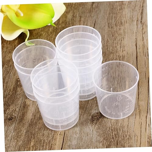 Miniatura 2 de SEWACC 25pcs vasos medidores desechables taza medidora de líquido taza de medición de plástico vasos de medicina tazas medidores para resina jarra