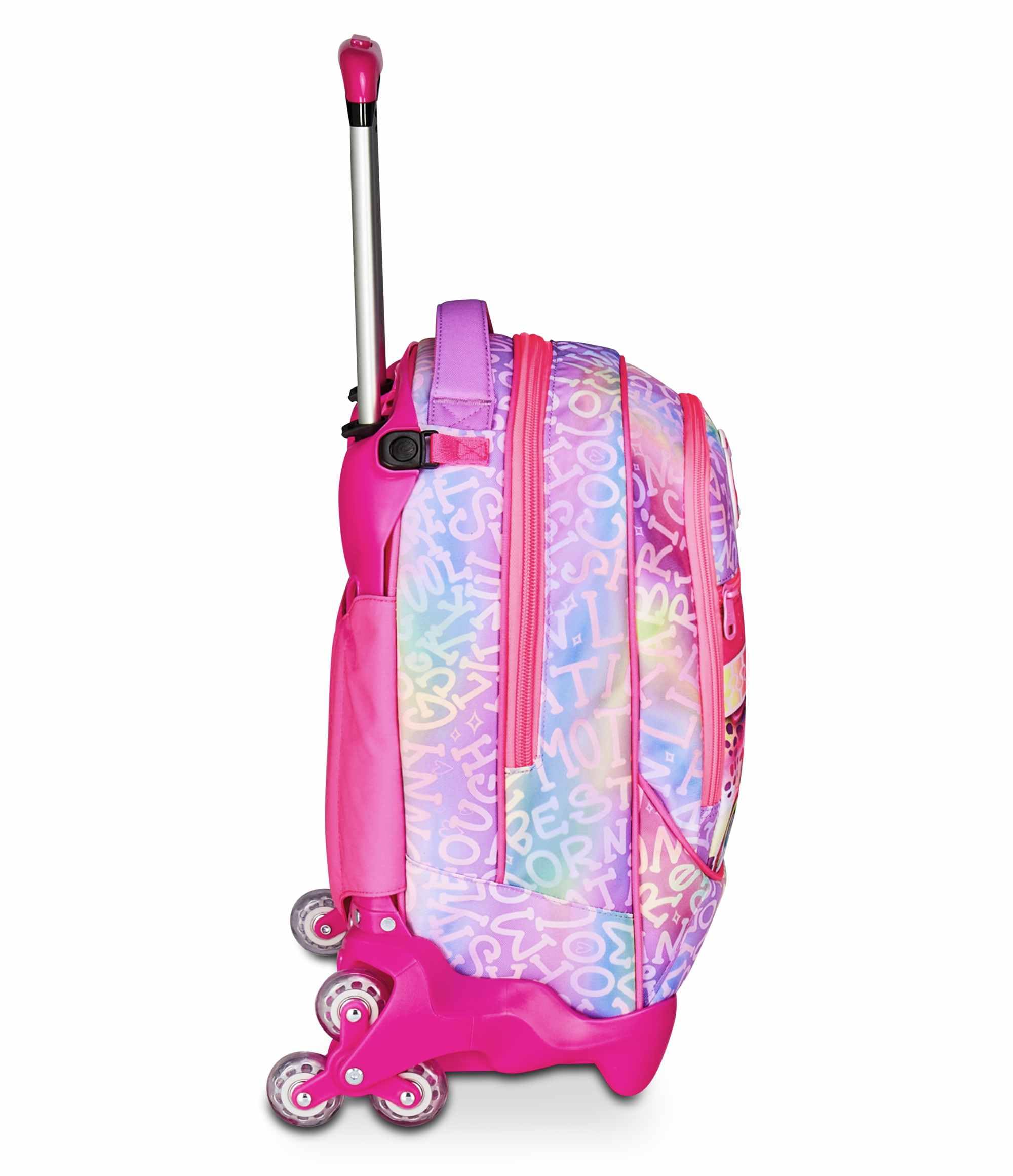 SJ GANG STYLE JAM GANG Trolley Scuola Jack 3 Ruote, Lilla, 3 in 1, Zaino Triplo Uso con Carrello Sganciabile, 33 L, Zaino Scuola Elementare, Zaino Bambina