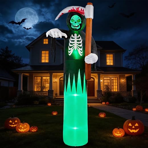 12ft Halloween Inflatable Grim Reaper w/Scythe - $79.99