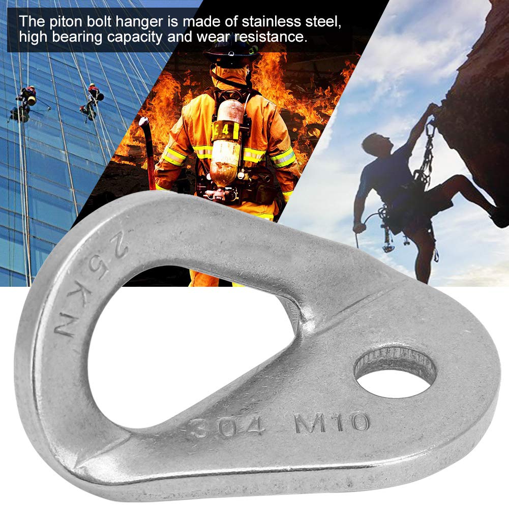 GOTOTOP High Bearing Capacity Climbing Accessory, Piton Bolt Hanger Stainless Steel Caving Anchor for Caverns and Engineering