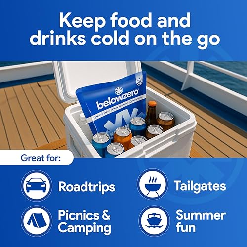 Vista 11 de Below Zero Paquetes de hielo reutilizables prellenados para enfriadores Bloques de hielo congeladores de larga duración para camping, bolsas