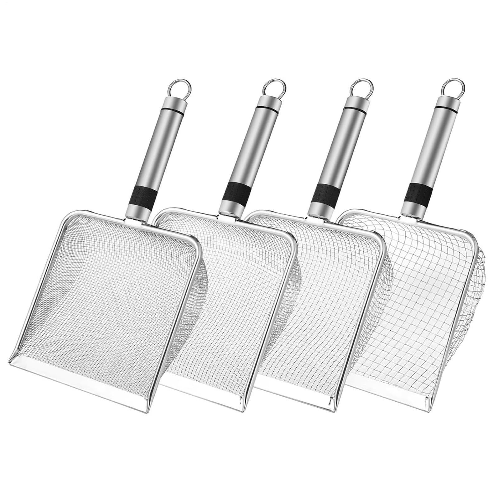 Cribeur de terre pour jardinage avec tamis de sol portable en lot de 4 pièces